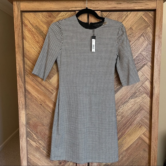 NWT Alice + Olivia Delora Houndstooth Dress size 4 - Picture 2 of 6